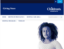 Tablet Screenshot of givingstore.childrensmn.org